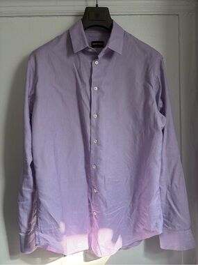 Giorgio Armani Men's Lavender Point-Collar Dress Shirt